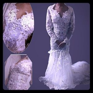 Embellished evening/ wedding dress